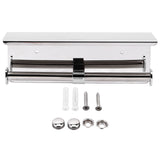 Toilet Paper Holder Dual End Wall Mounted Toilet Roll Holder 304 Stainless Steel for Bathroom Kitchen