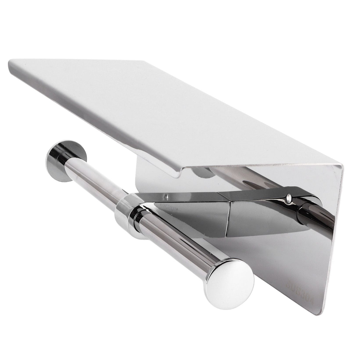 Toilet Paper Holder Dual End Wall Mounted Toilet Roll Holder 304 Stainless Steel for Bathroom Kitchen