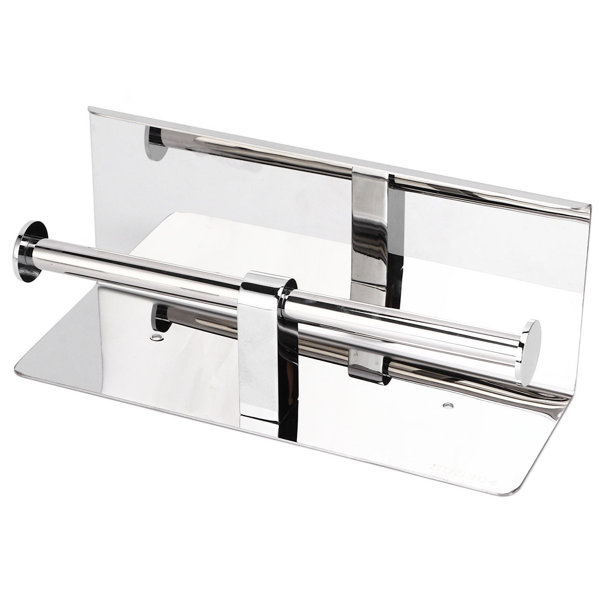 Toilet Paper Holder Dual End Wall Mounted Toilet Roll Holder 304 Stainless Steel for Bathroom Kitchen