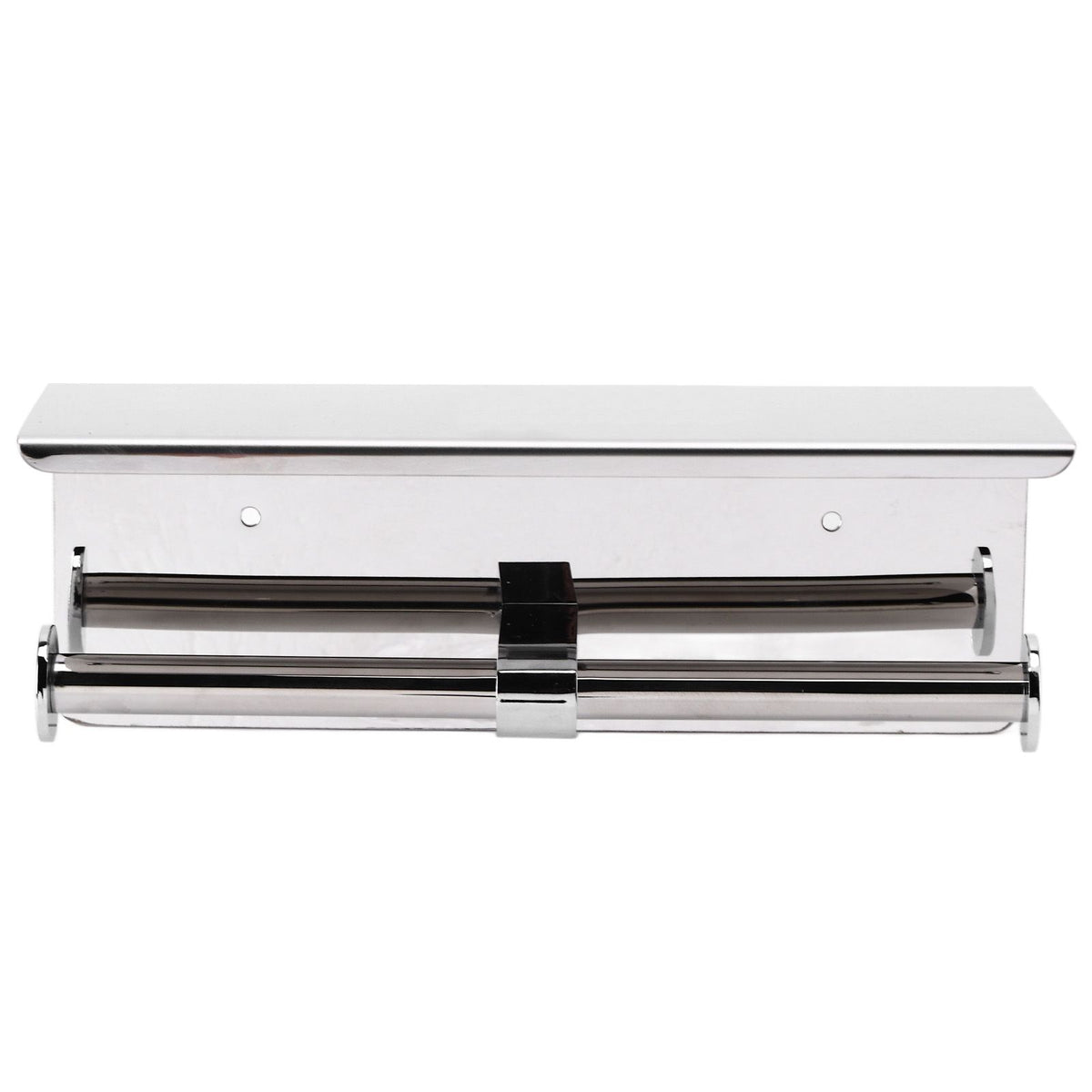 Toilet Paper Holder Dual End Wall Mounted Toilet Roll Holder 304 Stainless Steel for Bathroom Kitchen