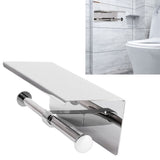 Toilet Paper Holder Dual End Wall Mounted Toilet Roll Holder 304 Stainless Steel for Bathroom Kitchen