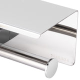 Toilet Paper Holder Dual End Wall Mounted Toilet Roll Holder 304 Stainless Steel for Bathroom Kitchen