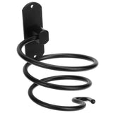 Hair Dryer Holder Wall Mounted Bathroom Blower Hanging Rack Organizer Punching Free Black - Top-Down View