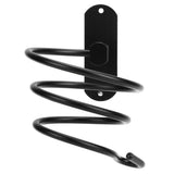 Hair Dryer Holder Wall Mounted Bathroom Blower Hanging Rack Organizer Punching Free Black - 45-Degree Angle