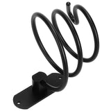 Hair Dryer Holder Wall Mounted Bathroom Blower Hanging Rack Organizer Punching Free Black - Close-Up Angle