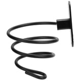 Hair Dryer Holder Wall Mounted Bathroom Blower Hanging Rack Organizer Punching Free Black - Low Angle
