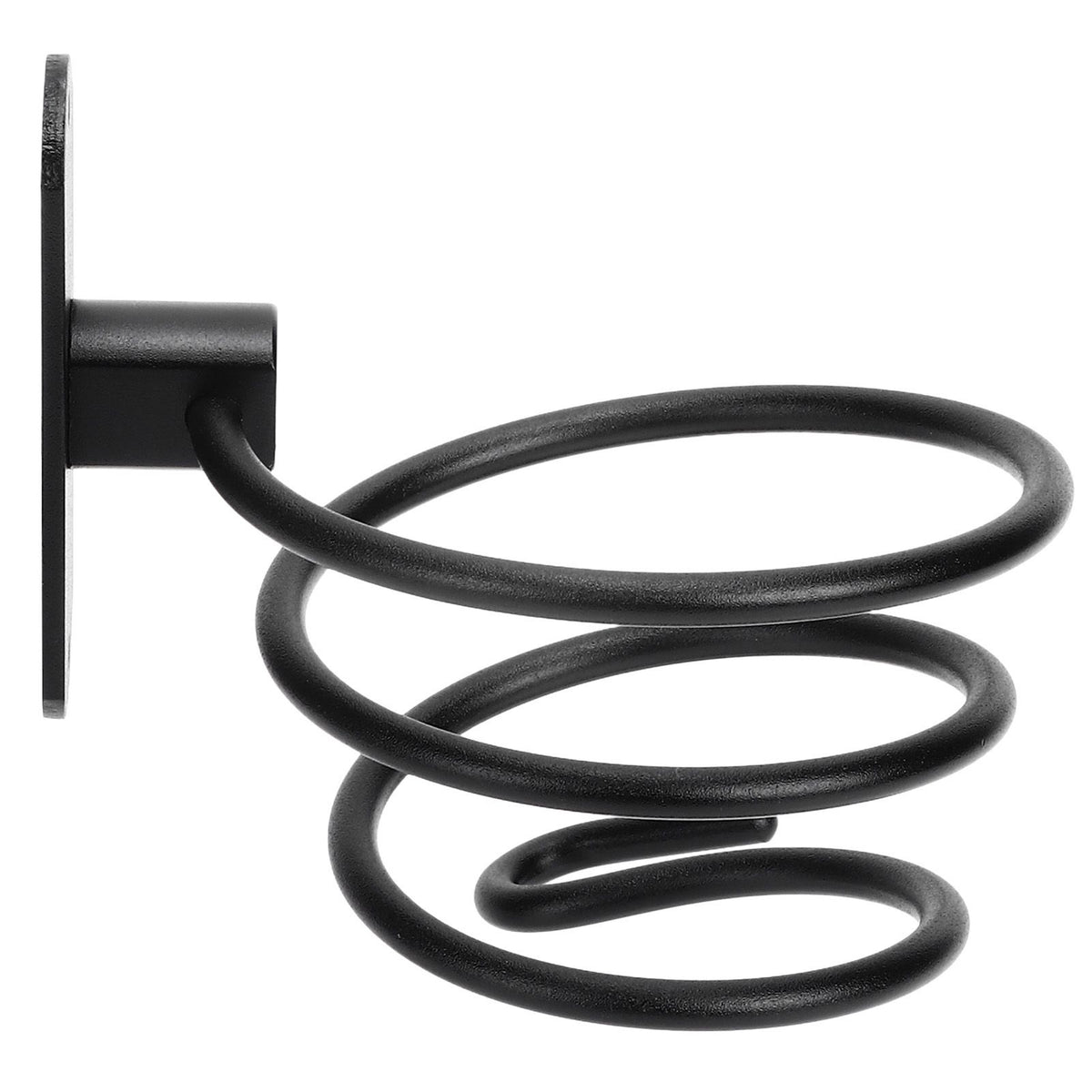 Hair Dryer Holder Wall Mounted Bathroom Blower Hanging Rack Organizer Punching Free Black