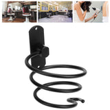 Hair Dryer Holder Wall Mounted Bathroom Blower Hanging Rack Organizer Punching Free Black