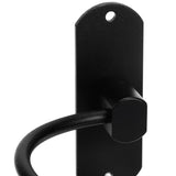 Hair Dryer Holder Wall Mounted Bathroom Blower Hanging Rack Organizer Punching Free Black