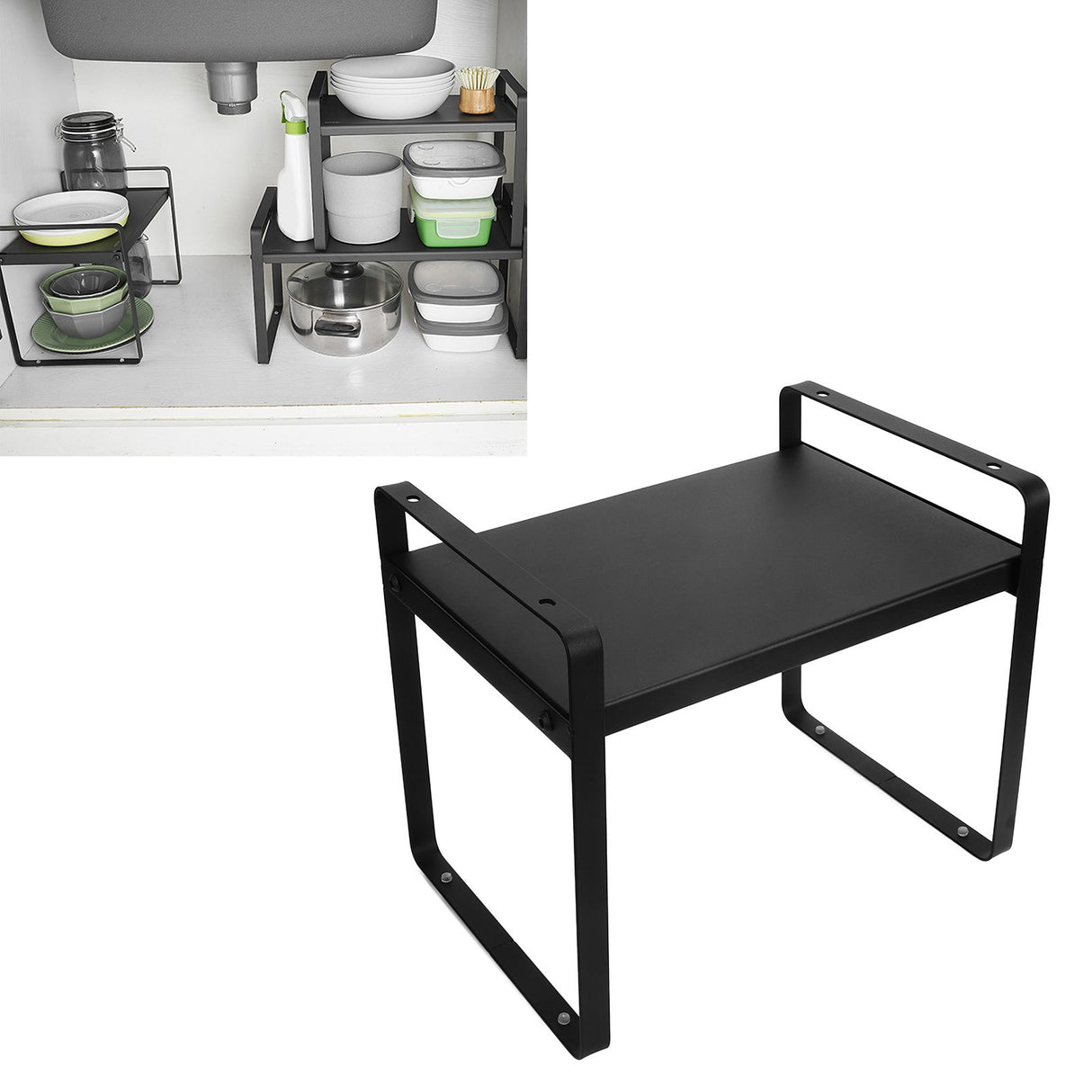 Cabinet Organizer Retractable Flexible Simple Multifunctional Kitchen Supplies Smart Storage Rack Organizer