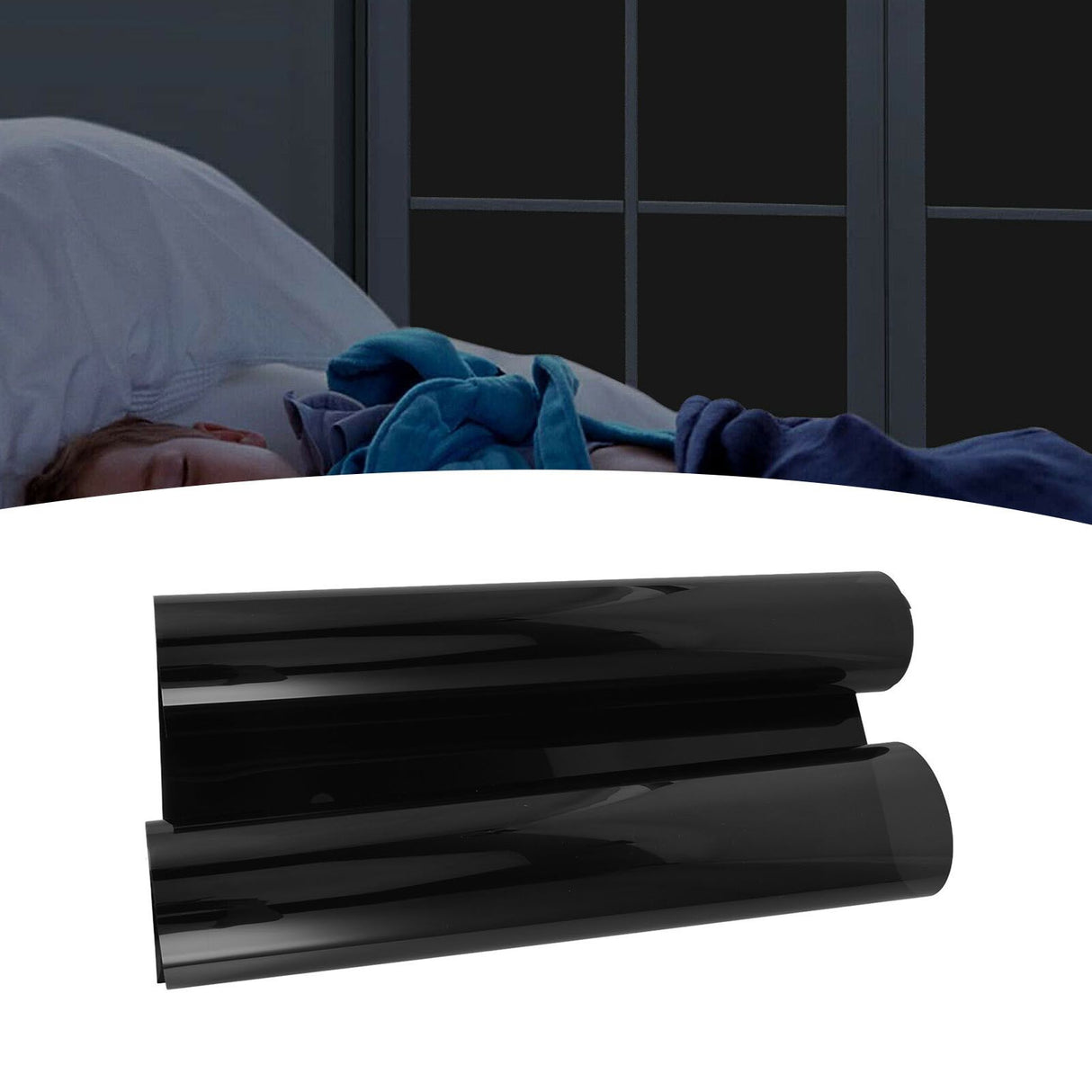 Total Blackout Window Film Anti Ultraviolet Explosion Proof Waterproof 16.3x78.7in Static Cling Glass Sticker for Office