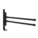 Stainless Steel Swivel Towel Hanger Holder Black Rotating Movable Towel Bar for Bathroom Wardrobe Kitchen2 Arms