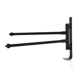Stainless Steel Swivel Towel Hanger Holder Black Rotating Movable Towel Bar for Bathroom Wardrobe Kitchen2 Arms