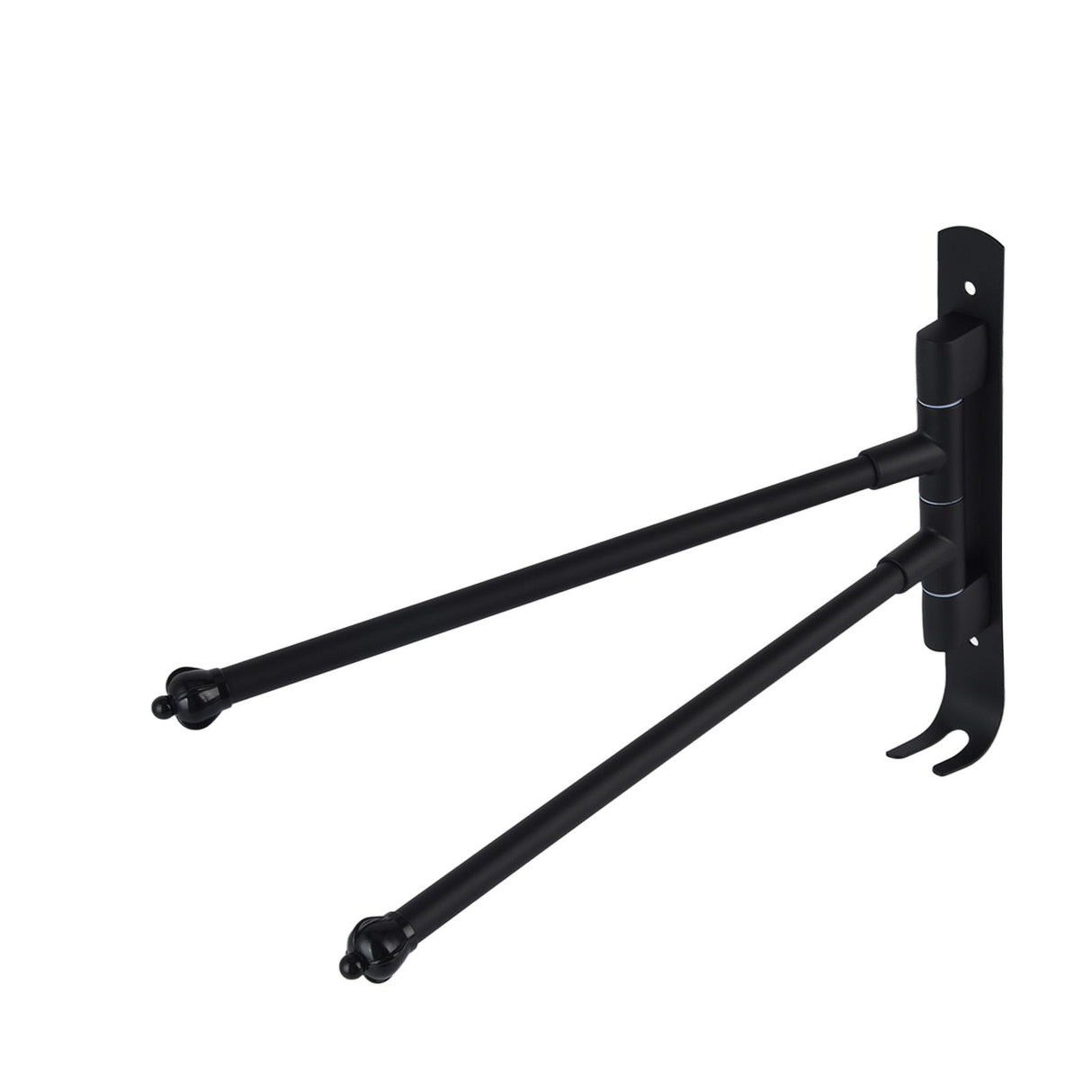 Stainless Steel Swivel Towel Hanger Holder Black Rotating Movable Towel Bar for Bathroom Wardrobe Kitchen2 Arms