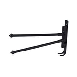 Stainless Steel Swivel Towel Hanger Holder Black Rotating Movable Towel Bar for Bathroom Wardrobe Kitchen2 Arms
