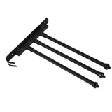 Stainless Steel Swivel Towel Hanger Holder Black Rotating Movable Towel Bar for Bathroom Wardrobe Kitchen3 Arms - Front View