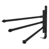 Stainless Steel Swivel Towel Hanger Holder Black Rotating Movable Towel Bar for Bathroom Wardrobe Kitchen3 Arms - Side View
