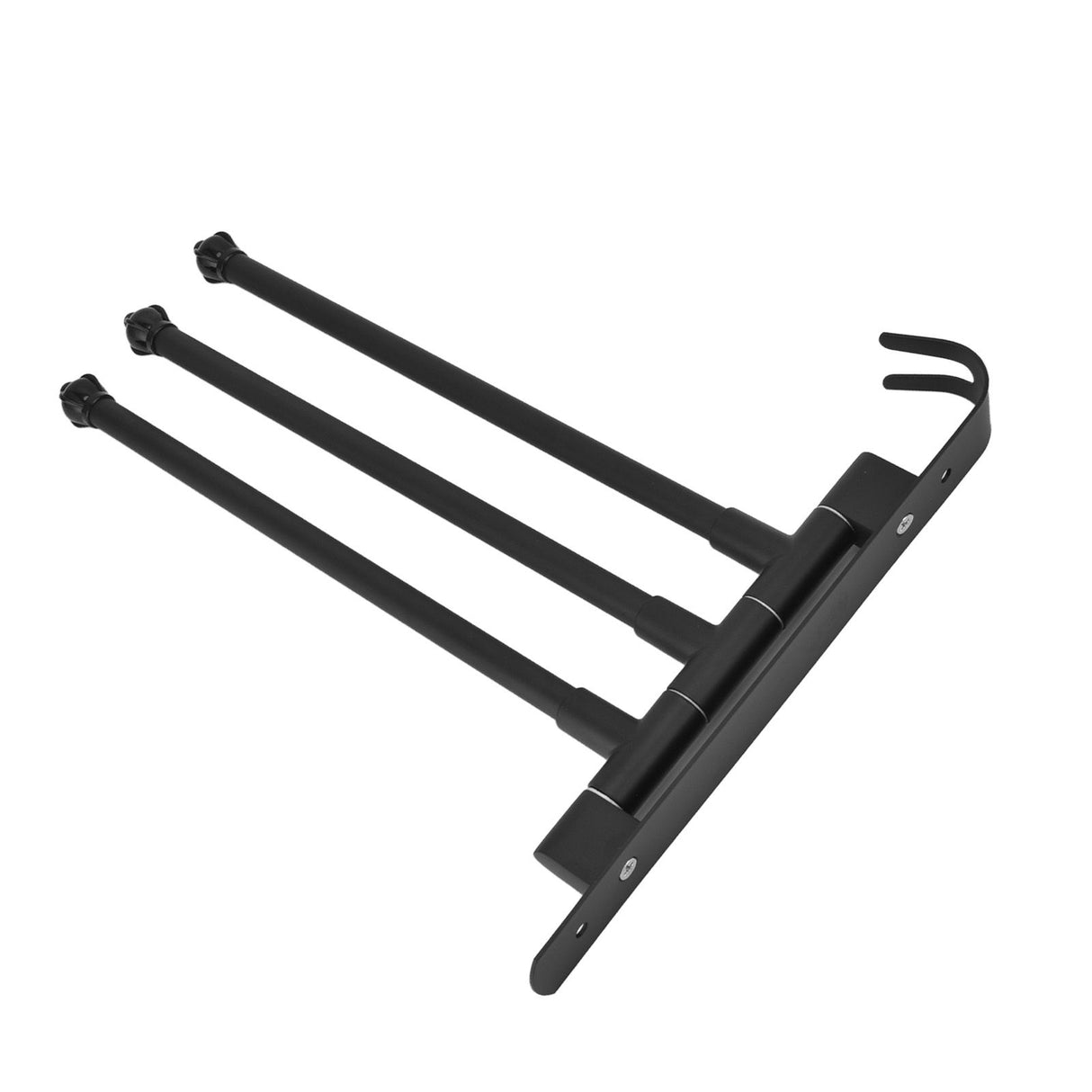 Stainless Steel Swivel Towel Hanger Holder Black Rotating Movable Towel Bar for Bathroom Wardrobe Kitchen3 Arms