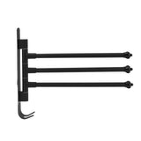 Stainless Steel Swivel Towel Hanger Holder Black Rotating Movable Towel Bar for Bathroom Wardrobe Kitchen3 Arms