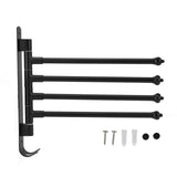 Stainless Steel Swivel Towel Hanger Holder Black Rotating Movable Towel Bar for Bathroom Wardrobe Kitchen4 Arms