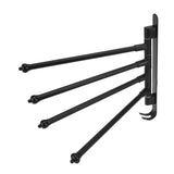 Stainless Steel Swivel Towel Hanger Holder Black Rotating Movable Towel Bar for Bathroom Wardrobe Kitchen4 Arms - Side View