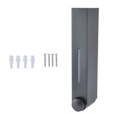 Push Type Hand Soap Dispenser 420ML 2 Compartment Design Wall Mounted Shampoo Dispenser for Hotel Home Bathroom RestaurantGray