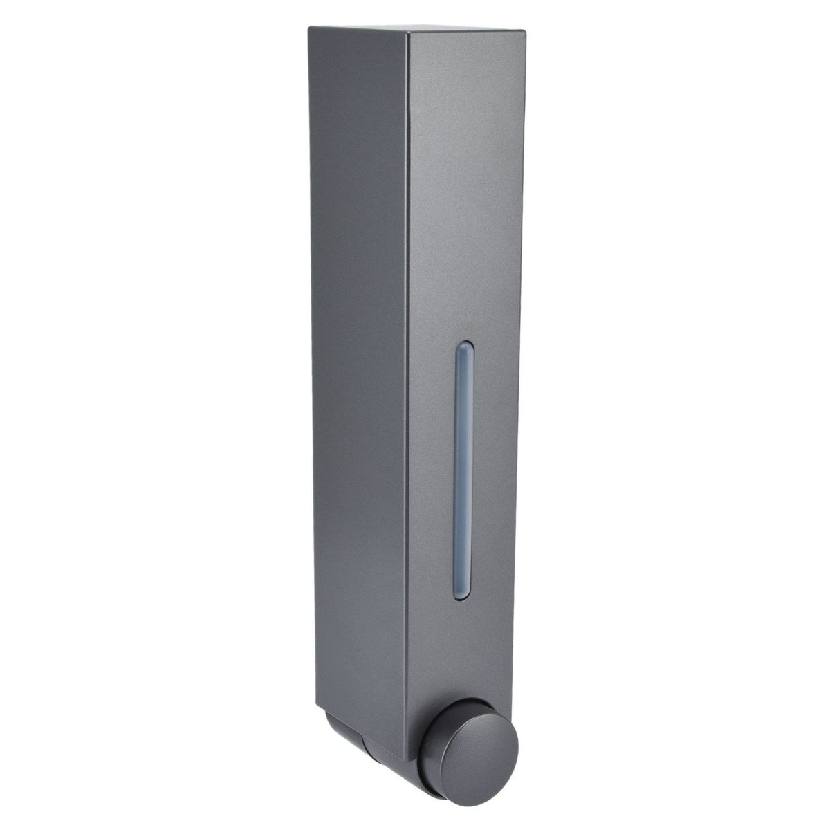 Push Type Hand Soap Dispenser 420ML 2 Compartment Design Wall Mounted Shampoo Dispenser for Hotel Home Bathroom RestaurantGray