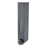Push Type Hand Soap Dispenser 420ML 2 Compartment Design Wall Mounted Shampoo Dispenser for Hotel Home Bathroom RestaurantGray