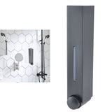 Push Type Hand Soap Dispenser 420ML 2 Compartment Design Wall Mounted Shampoo Dispenser for Hotel Home Bathroom RestaurantGray - Extra Image