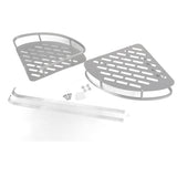 2Pcs Shower Corner Organizer Triangular Design Wall Mounted Aluminium Alloy Durable Multifunction Corner Shower Caddy