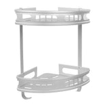 2Pcs Shower Corner Organizer Triangular Design Wall Mounted Aluminium Alloy Durable Multifunction Corner Shower Caddy