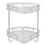 2Pcs Shower Corner Organizer Triangular Design Wall Mounted Aluminium Alloy Durable Multifunction Corner Shower Caddy