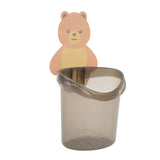 Wall Mounted Bathroom Toothbrush Holder Toothpaste Storage Box Home Storage RackGray - Front View