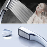 Shower Head 300 Holes Water Saving High Pressure Handheld Rectangular Bathroom Shower AccessoriesShower Head - Side View