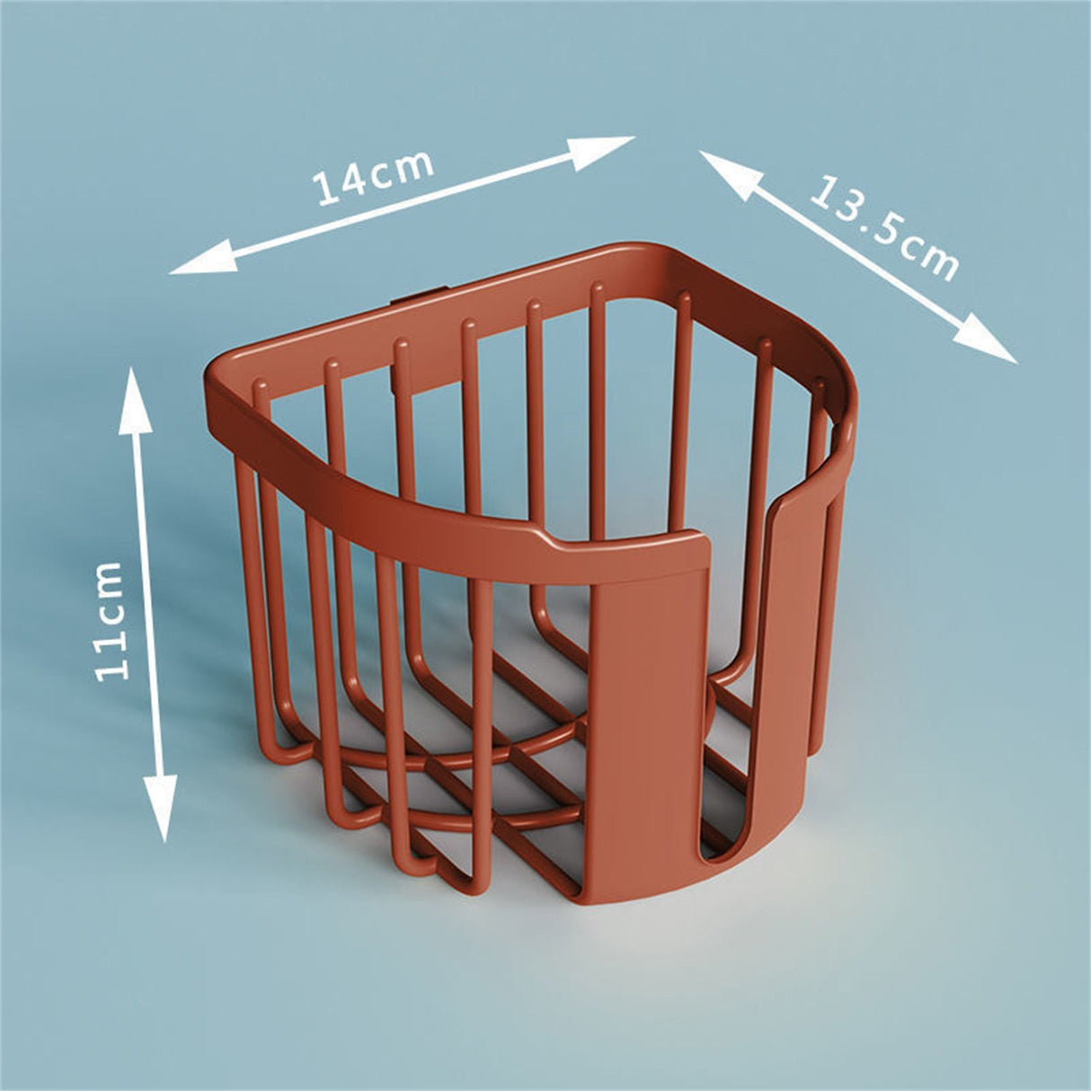 Wall Mount Paper Holder ABS Punch Free Smooth Toilet Tissue Box for Bathroom Kitchen WashroomRed
