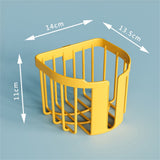 Wall Mount Paper Holder ABS Punch Free Smooth Toilet Tissue Box for Bathroom Kitchen WashroomYellow