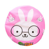 Bath Shower Cap Reusable Waterproof Kitchen Oilproof Hair Hat Cute Cartoon Design for Adults KidsRandom Style