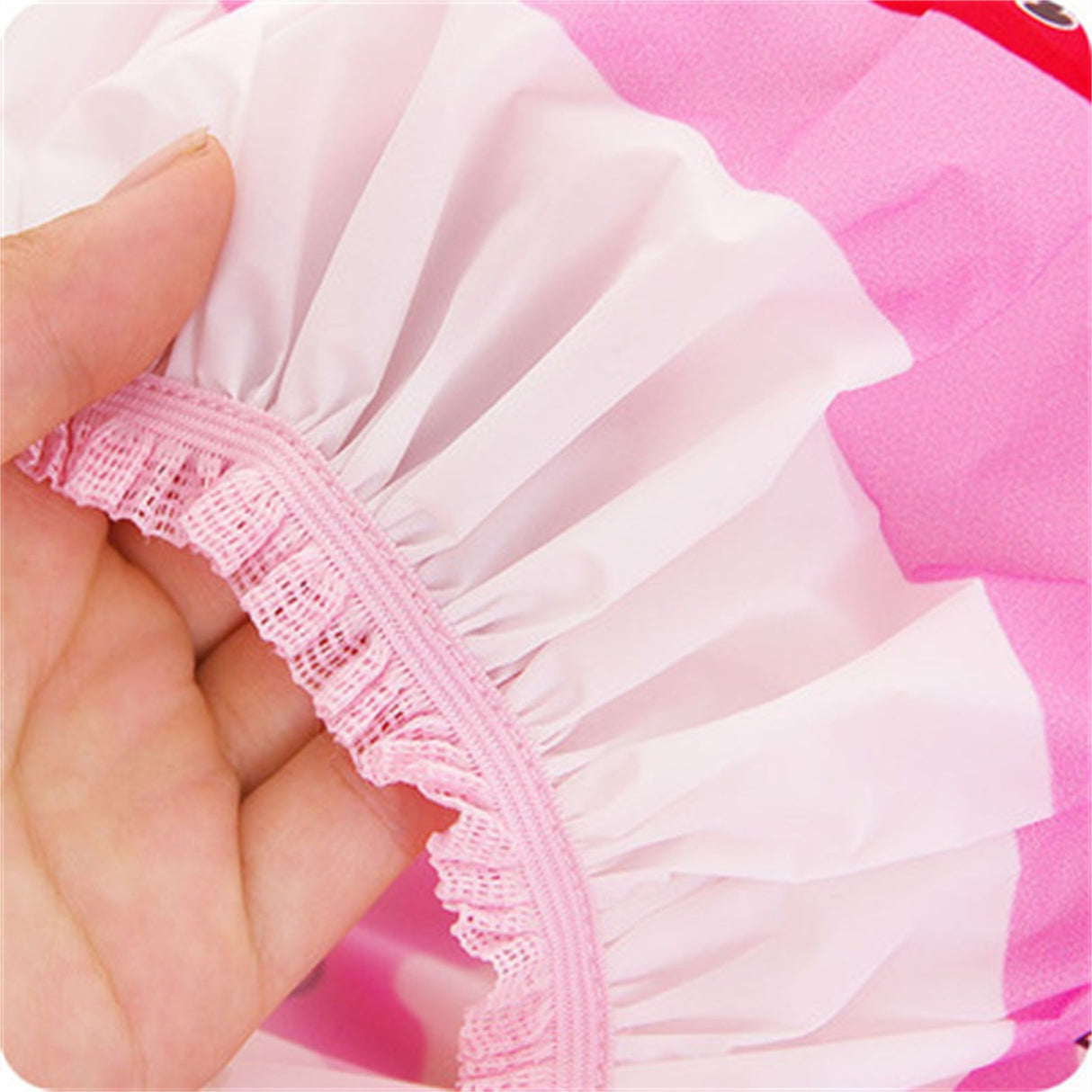 Bath Shower Cap Reusable Waterproof Kitchen Oilproof Hair Hat Cute Cartoon Design for Adults KidsRandom Style