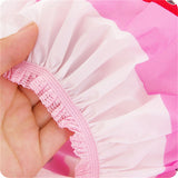 Bath Shower Cap Reusable Waterproof Kitchen Oilproof Hair Hat Cute Cartoon Design for Adults KidsRandom Style - Top-Down View