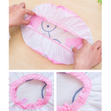 Bath Shower Cap Reusable Waterproof Kitchen Oilproof Hair Hat Cute Cartoon Design for Adults KidsRandom Style - Extra Image
