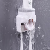 Automatic Toothpaste Dispenser Squeezer with Toothbrush Holder Wall Mounted for Bathroom Adults KidsGrey - 45-Degree Angle