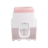 Automatic Toothpaste Dispenser Squeezer with Toothbrush Holder Wall Mounted for Bathroom Adults KidsPink