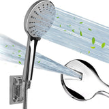 High Pressure Handheld Shower Head Set 5 Spray Settings Detachable Anti Clog Rain Showerhead for Household Bathroom Hotels