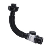 Basin Drain Pipe Wash Basin Sink Drain Hose Flexible PVC Water Pipe for Kitchen Bathroom BlackMulti Function - Side View