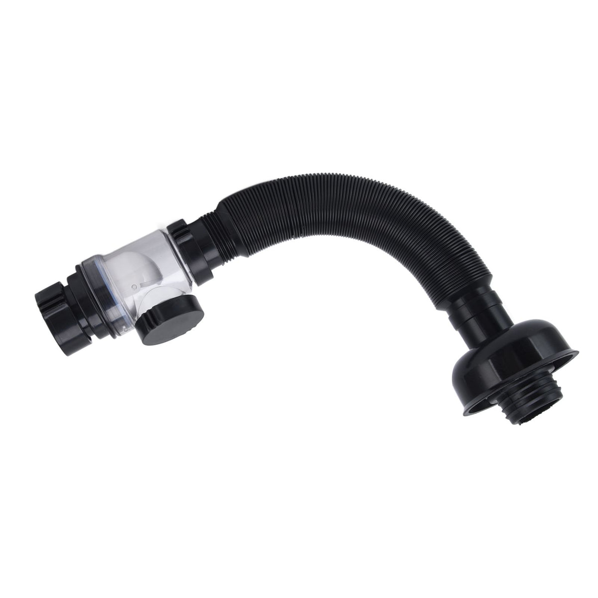 Basin Drain Pipe Wash Basin Sink Drain Hose Flexible PVC Water Pipe for Kitchen Bathroom BlackMulti Function