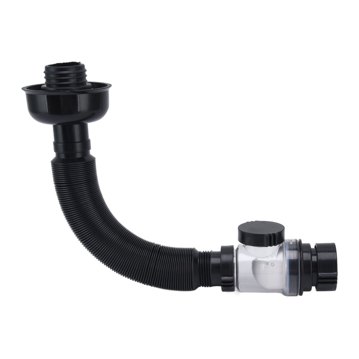Basin Drain Pipe Wash Basin Sink Drain Hose Flexible PVC Water Pipe for Kitchen Bathroom BlackMulti Function