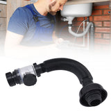 Basin Drain Pipe Wash Basin Sink Drain Hose Flexible PVC Water Pipe for Kitchen Bathroom BlackMulti Function