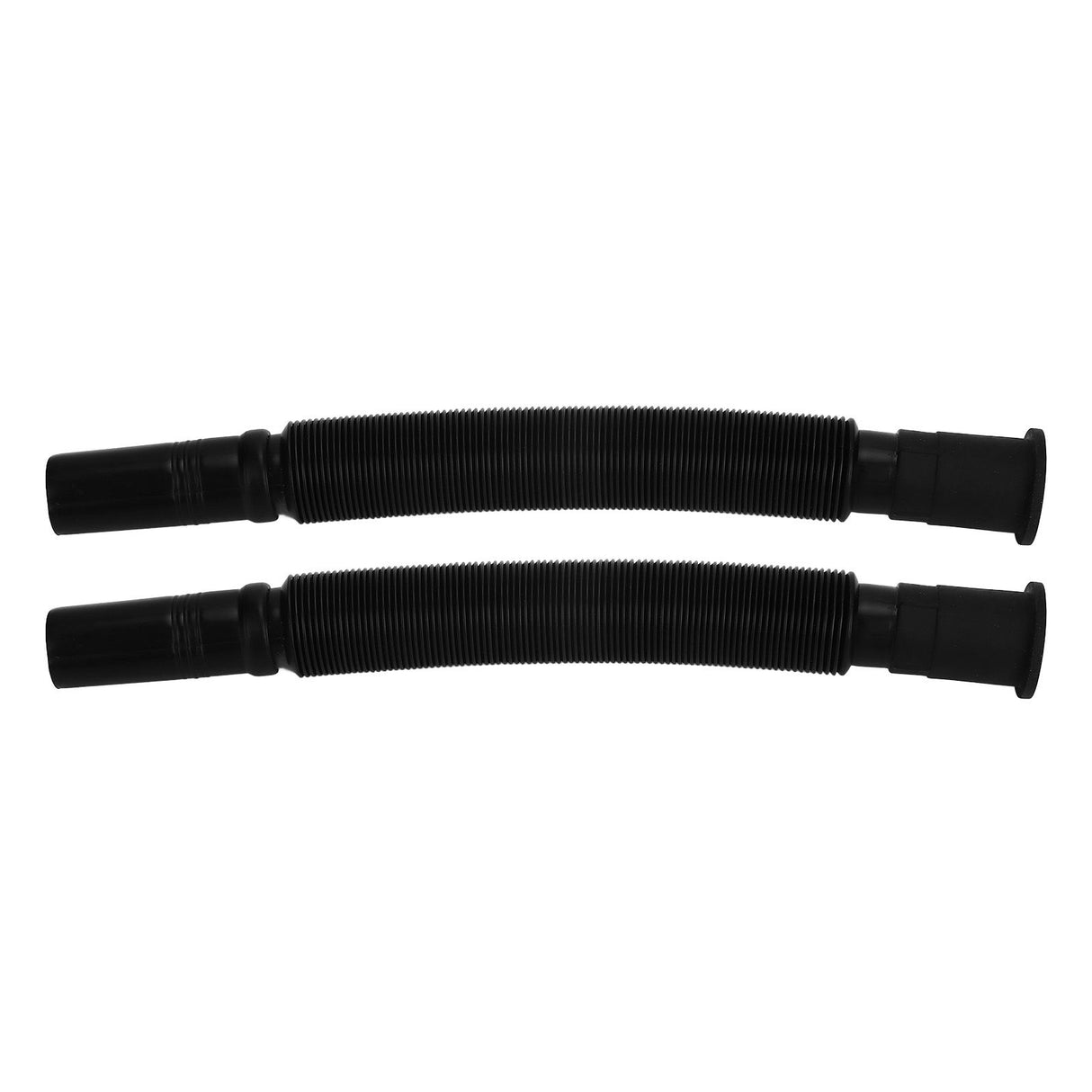 2Pcs Basin Drain Pipe Wash Basin Sink Drain Hose Flexible PVC Water Pipe for Kitchen Bathroom Black
