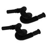 2Pcs Basin Drain Pipe Wash Basin Sink Drain Hose Flexible PVC Water Pipe for Kitchen Bathroom Black - Extra Image