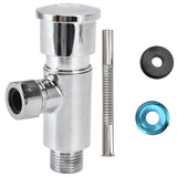 Flush Valve with Hand Push Button Zinc Alloy Toilet Repair Kit Tank Parts Replacement G1/2
